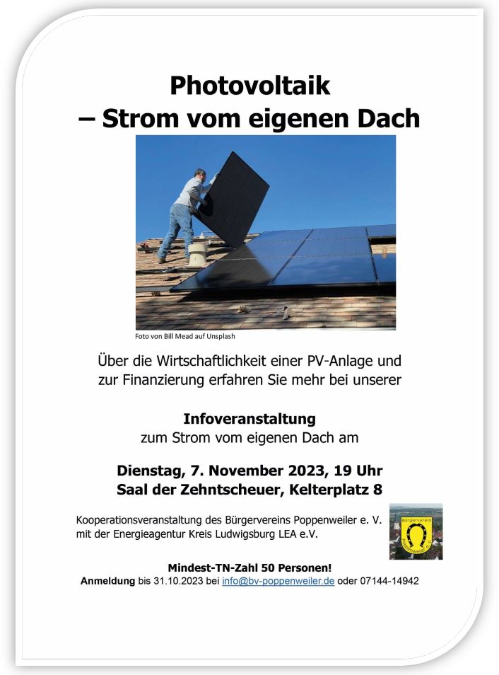 Veranstaltung Photovoltaik