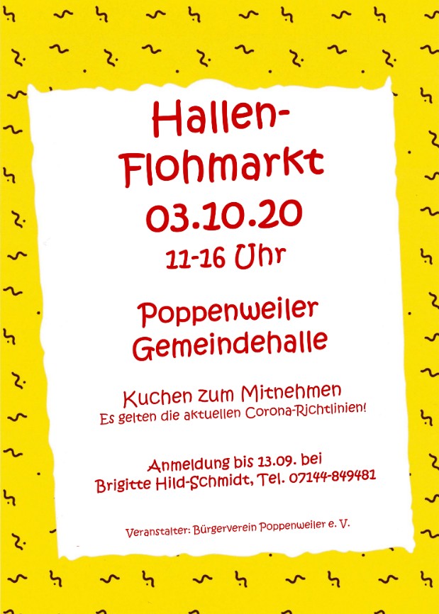 Plakat Hallenflohmarkt